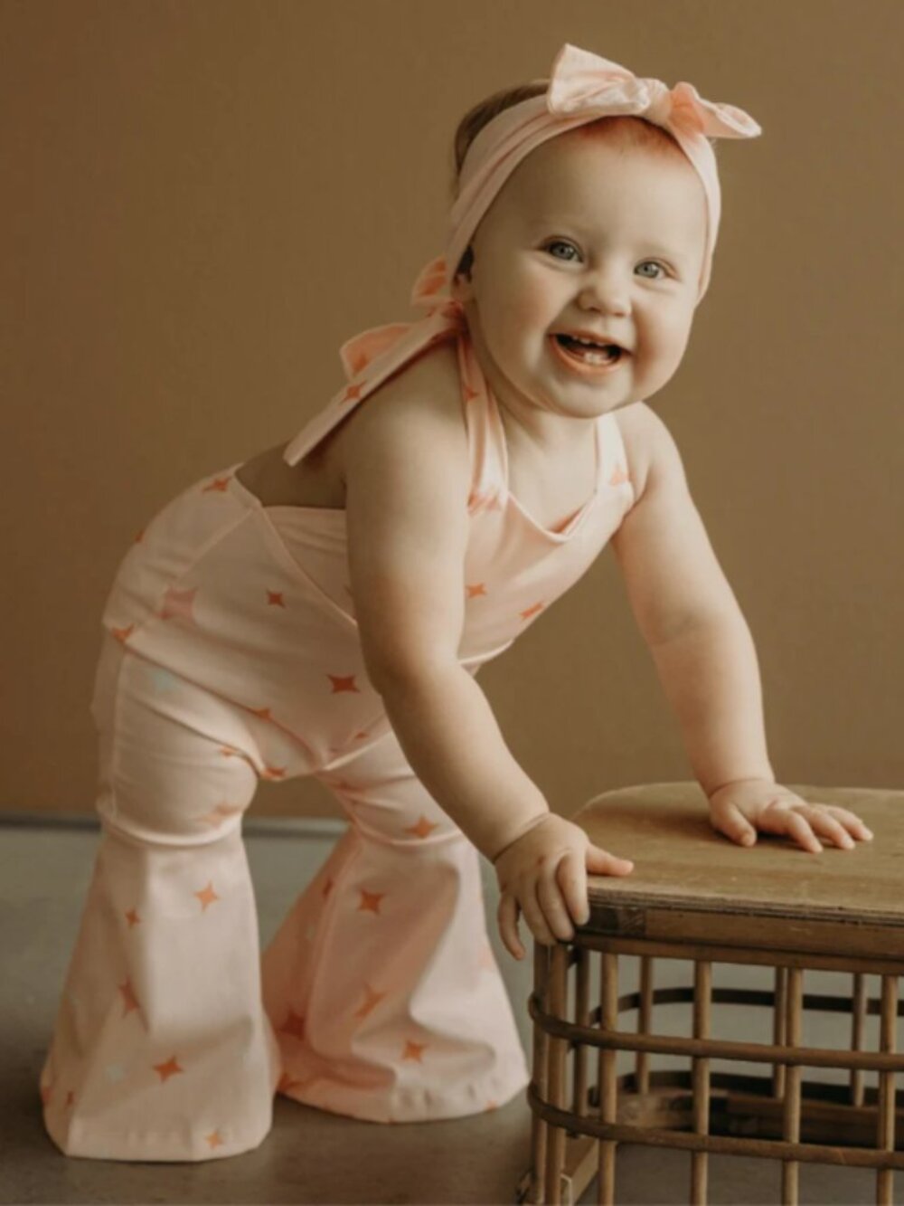 NWT Andi Stardust Pleated Bell Bottom Jumpsuit Girls 2T